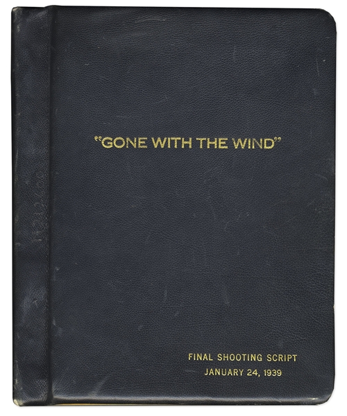 ''Gone With the Wind'' Final Shooting Script -- Bound in Navy Blue Leather With Gilt Tooling